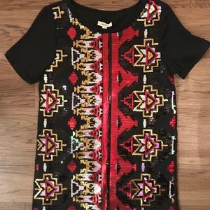 Everly sequined shift dress, never worn